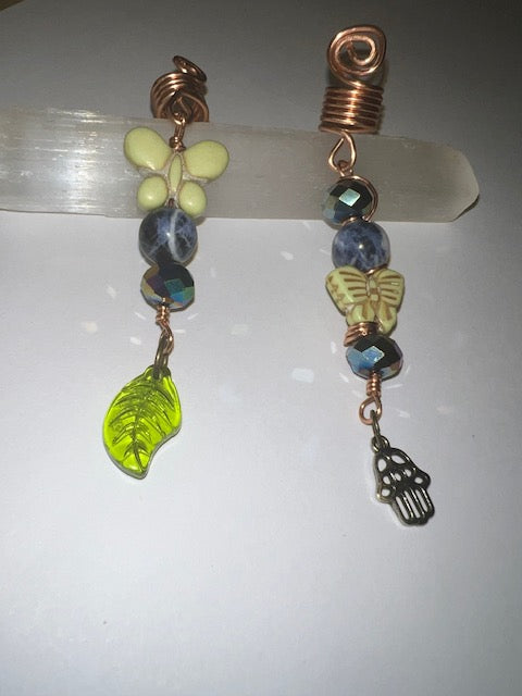 Green Butterfly Loc Jewelry - Sodalite